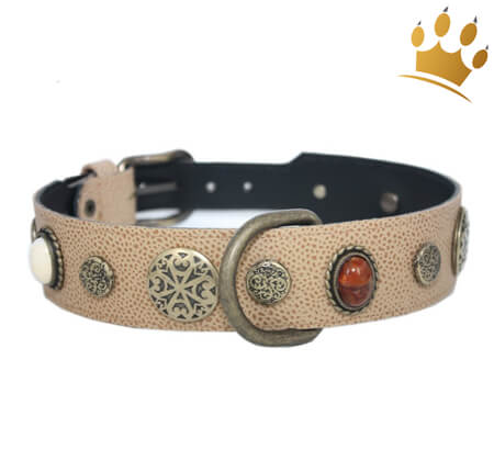 Lederhalsband Hermes Beige | Halsbnder ohne Strass | Hundehalsbnder |  Halsband - Leine & Geschirr | Cani di mondo - Onlineshop fr exklusives  Hundezubehr