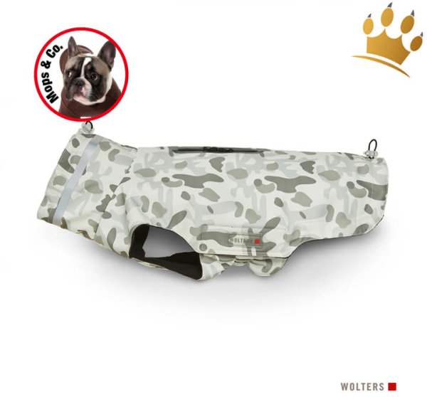 Winter Hundeparka Camouflage Grey Mops & Co.