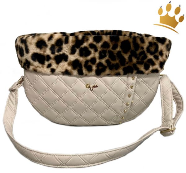Hundetasche Cinci Leo Crema Fur