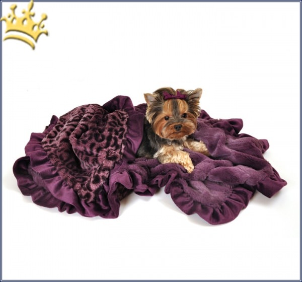 Hundedecke Cheetha Purple Cuddle Throw