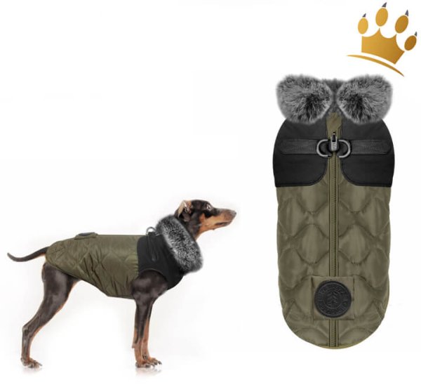 Milk & Pepper Gustave Hundemantel Olive