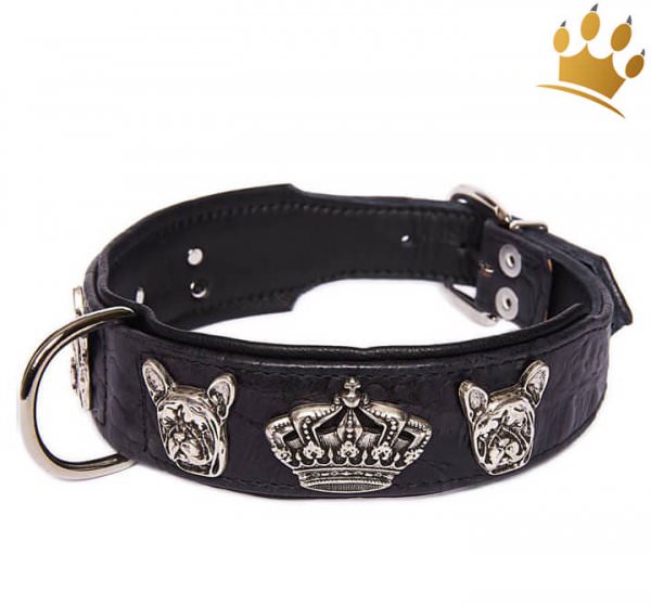 Hundehalsband Bully Deluxe Halsbänder Schwarz