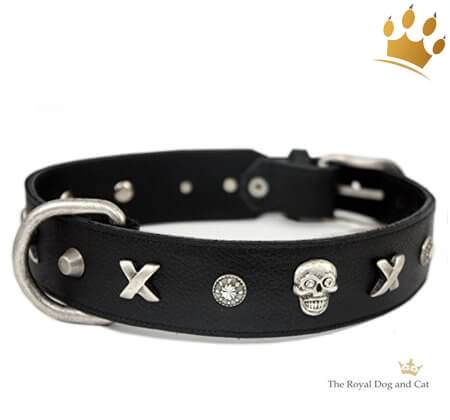 Lederhalsband Piraten Antik Black