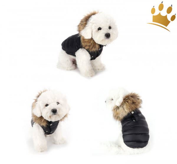 Puppyangel Hundeweste Double Down Hood Schwarz