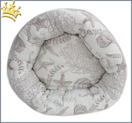 Hundebett Meerzeit Beige Rund