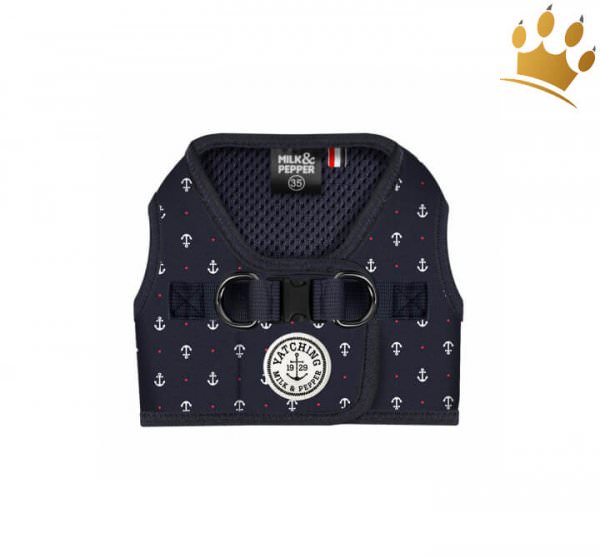 Milk & Pepper Step In Hundegeschirr Spinnaker Blau