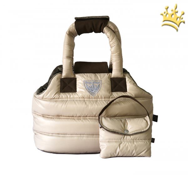Puppyangel Hundetasche Love Down Padding Beige