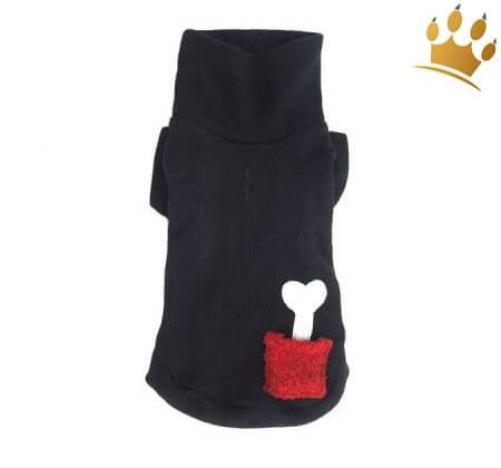 Hundepulli mit Rollkragen White Bone