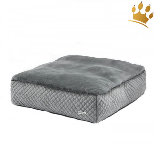 Hundekissen Velvety Silbergrau 2 in 1