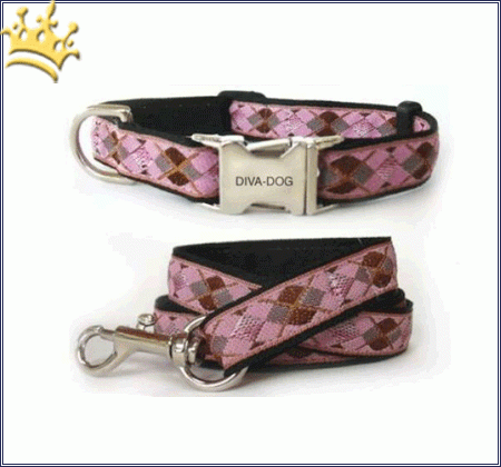 Halsband und Leinen Set Argyle