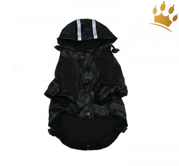 Hunde-Regenjacke Classic Black Unten