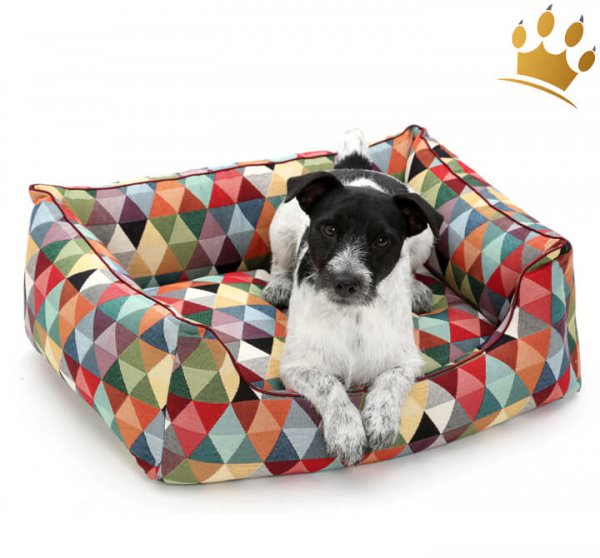 Hundebett Box Harlekin eckig