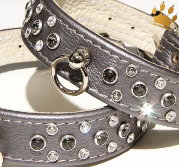Strasshalsband Hepburn Silbergrau