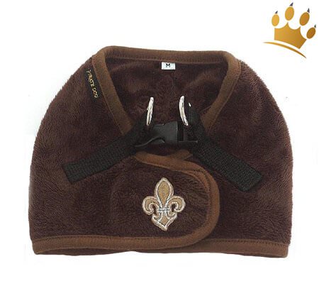 Step-In-Softgeschirr Fleur de Lis Schoko Rücken