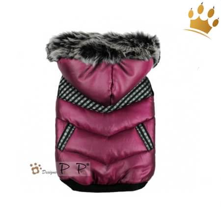 Hundesteppweste Chess Aubergine