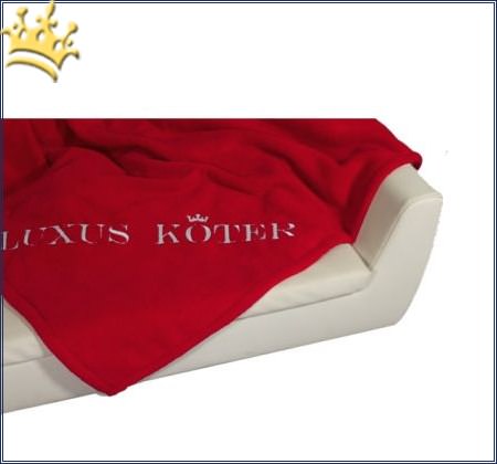 Hundedecke Luxusköter Rot / Champagner
