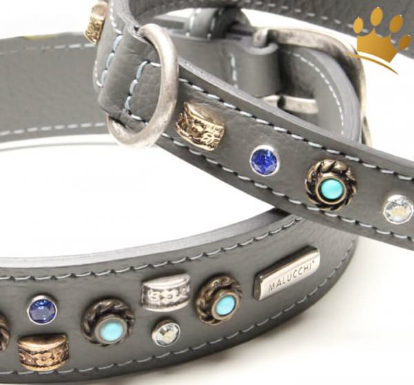 Malucchi Hundehalsband GhiBli Grau Detail