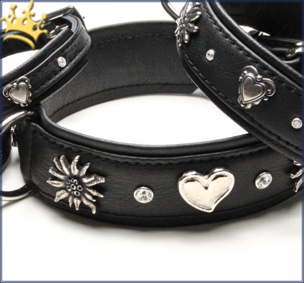 Hundehalsband St. Luc Deluxe Schwarz Detail