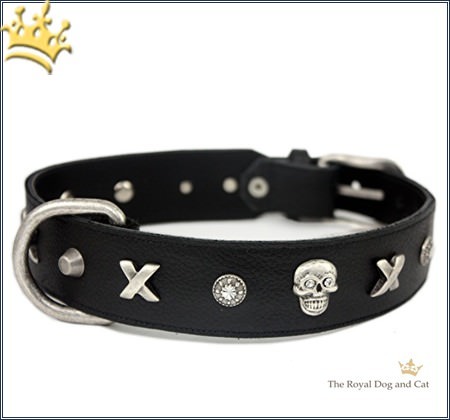 Lederhalsband Piraten Antik Black