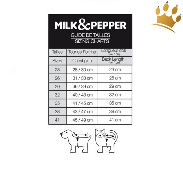 Milk & Pepper Wende-Hundemantel Kalani