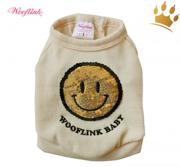 Wooflink Hunde-Shirt Smile Beige