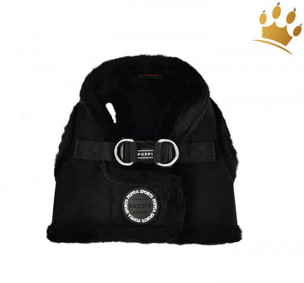 Puppia Step In Hundegeschirr Terry Schwarz oben