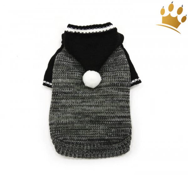 Hundepullover Hoodie Black and White