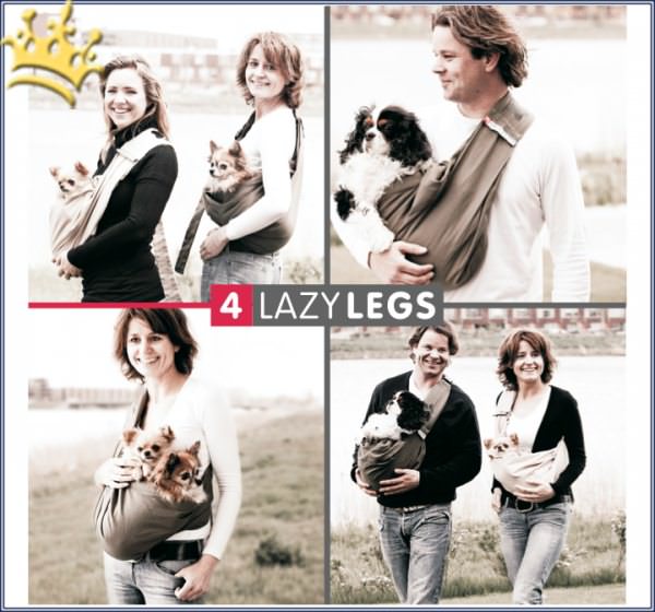 4LazyLegs Bauchtasche Khaki / Grau