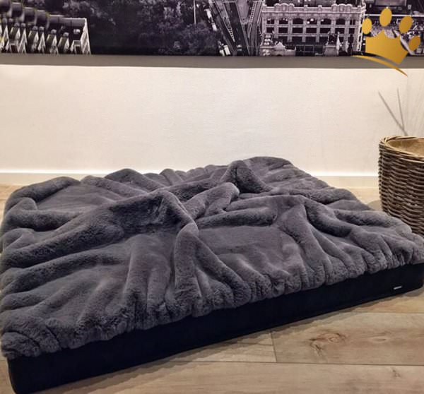 Hundebett mit Decke Grau