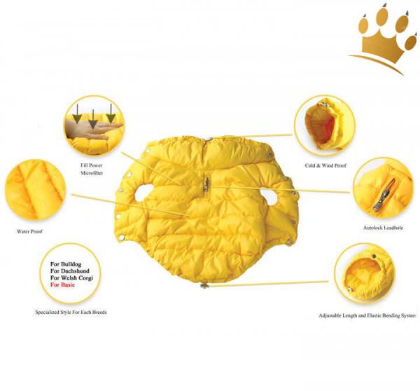 Puppyangel Hundemantel Love Faux Gelb