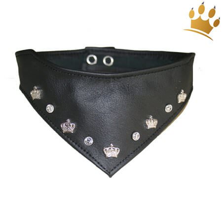 Hundebandana Luxury Strass Black