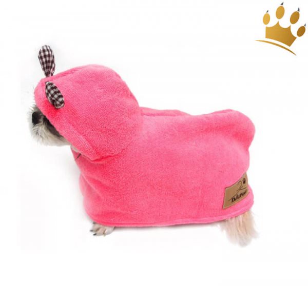 Hundebadecape Pink