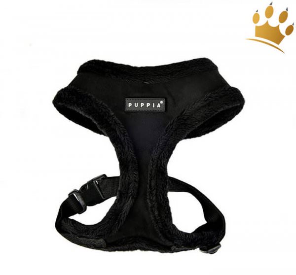 Puppia Softgeschirr Terry Schwarz Vorne