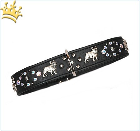 Motivhalsband franz. Bully Strass