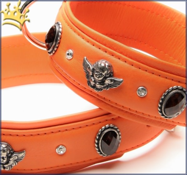 Hundehalsband Bella Angelo Orange Detail