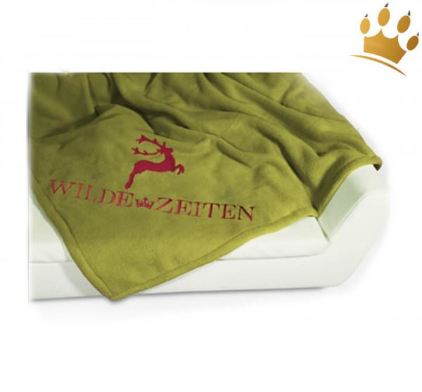 Hundedecke Wilde Zeiten Pistazie / Rot
