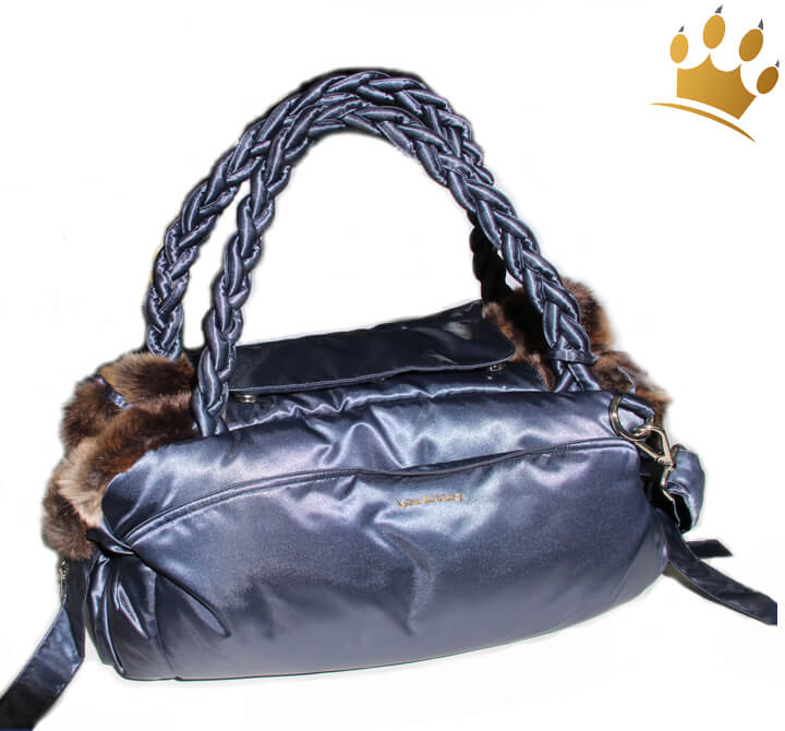 exklusive Hundetasche Blau Luxus Hundetasche kleine Hunde