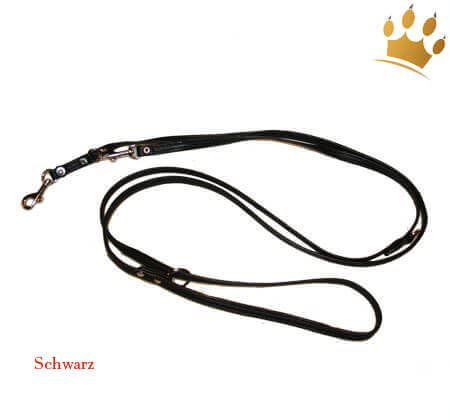 Hundelederleine Royal Schwarz