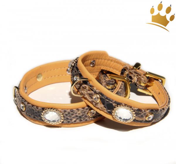 Hundehalsband Soft Snake Clear Sand Petite