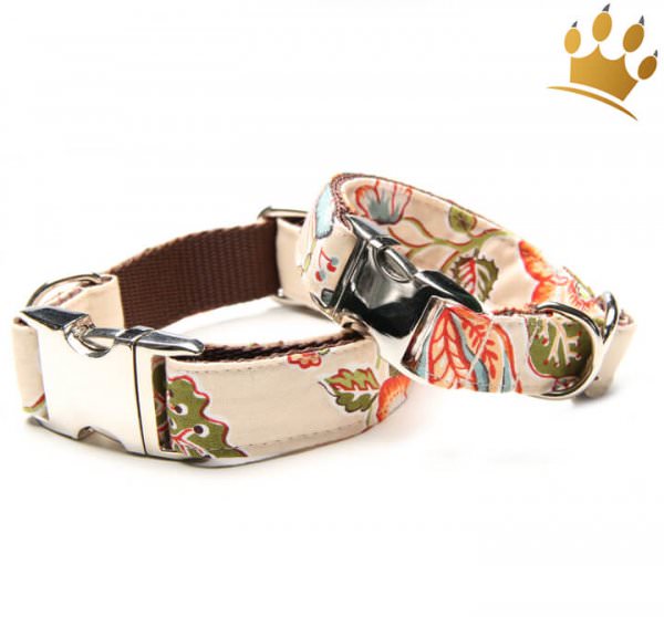 Hundehalsband Romantic Flair Creme