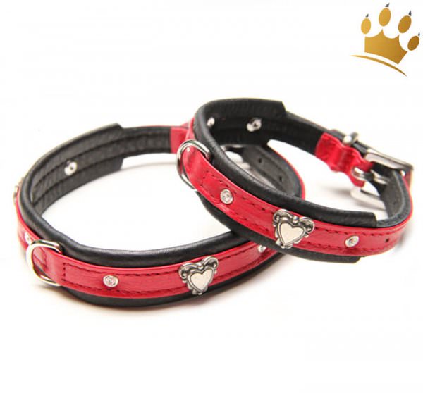 Hundehalsband Herzerl Rot Petit