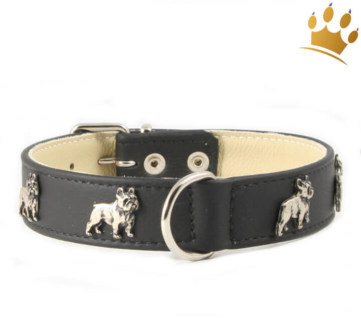 Motivhalsband Franzosische Bulldogge Schwarz Motivhalsbander Hundehalsbander Halsband Leine Geschirr Cani Di Mondo Onlineshop Fur Exklusives Hundezubehor
