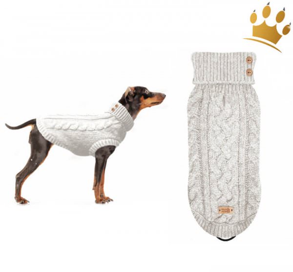 Milk & Pepper Alister Hundepullover Ecru