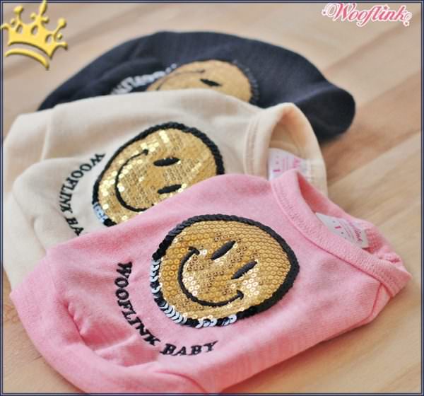 Wooflink Hunde-Shirt Smile Beige