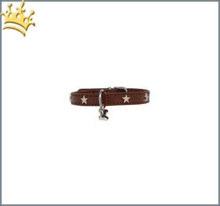 Hundehalsband Silverstars Braun