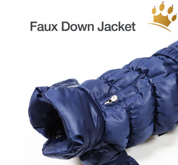 Puppy Angel Hundemantel Luxury Faux Down Navy