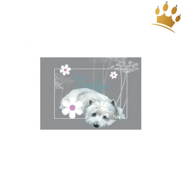 Hundenapfunterlage Westie Flower