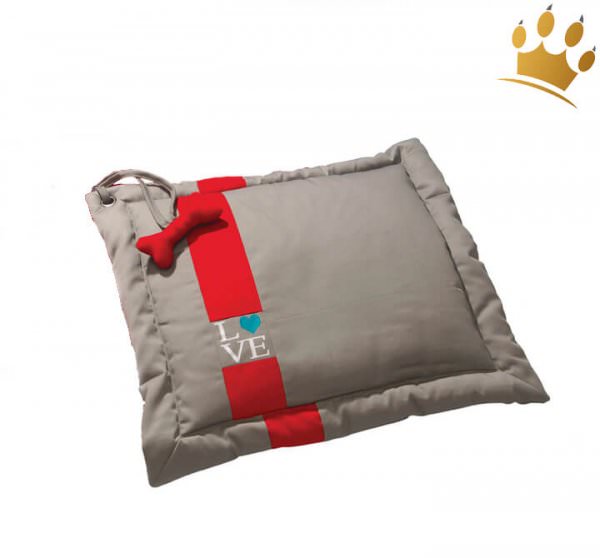 Hundedecke Coussin Love Taupe