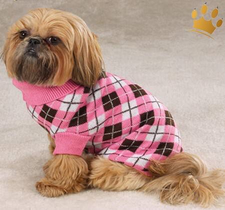 Hundepullover Argyle Pink